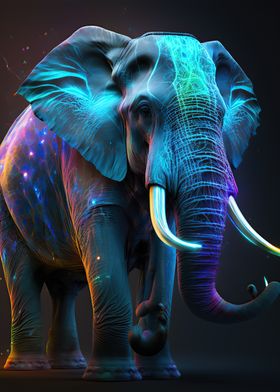 Neon elephant 