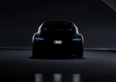 Black Audi Neon Car