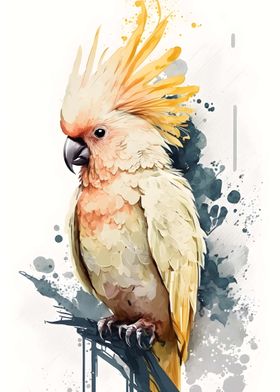 Exotic Birds Watercolor 