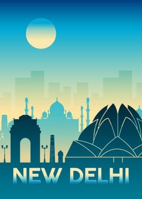 New Delhi Travel Poster