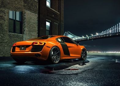 Orange Audi Car