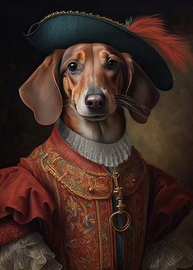 Red Dachshund Gentleman