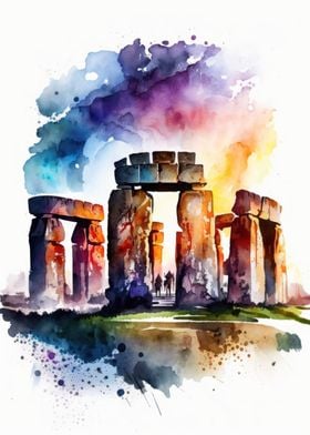 Watercolor Ruins Art-preview-3