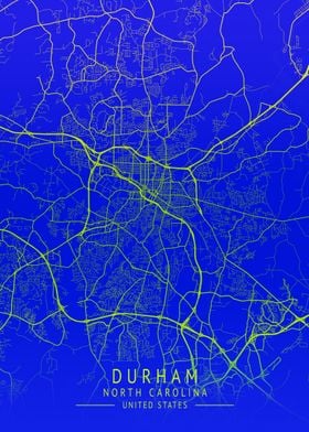 Durham USA City Map