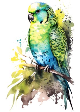 Exotic Birds Watercolor