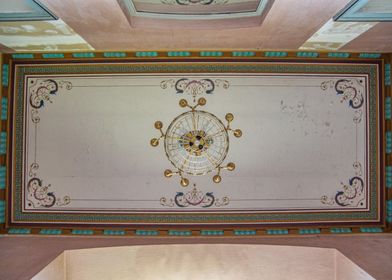 Chandelier and moldings