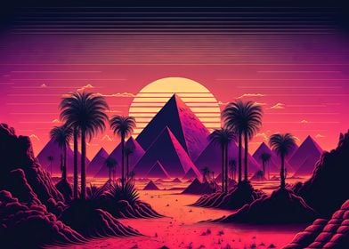 Neon Oasis in the Desert