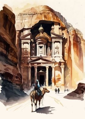 Watercolor Petra