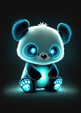 Cute Neon Panda