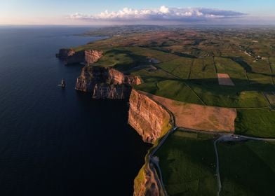 Above scenic cliffs