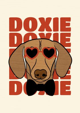 Dachshund Love Doxie Retro