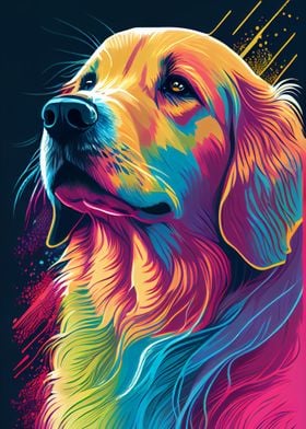 Golden Retriever Retro