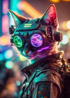Cyberpunk Techno cat