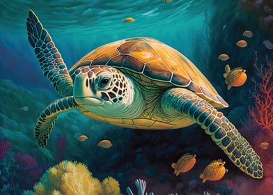 Sea Turtle watercolour