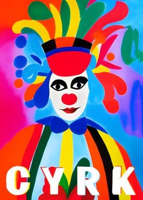 Colorful Circus Clown