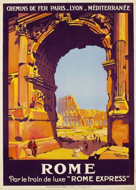 Rome Travel Poster