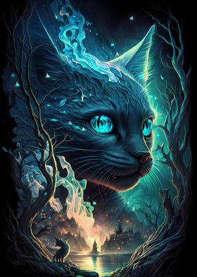Fairy tale Blue Cat