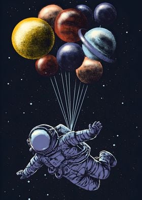 Astronaut baloon fly