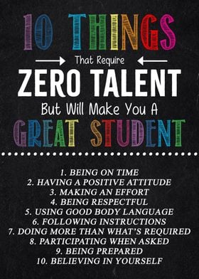 10 things require 0 talent