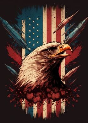 Eagle American Flag