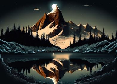 mountain lake landscape