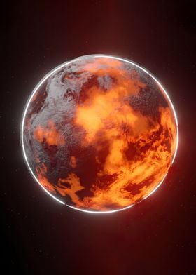 Burning Planet Galaxy