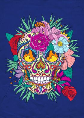 Flower Skull