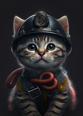 Cat fireman