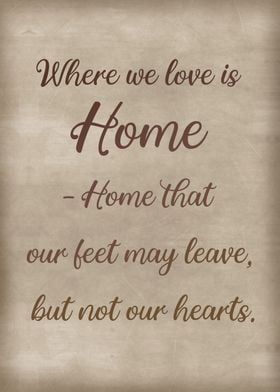 Where we love is home