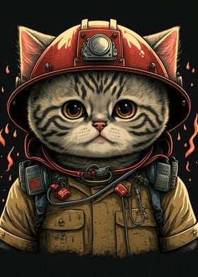 Cat fireman