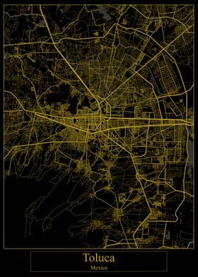 Toluca Mexico Gold Map