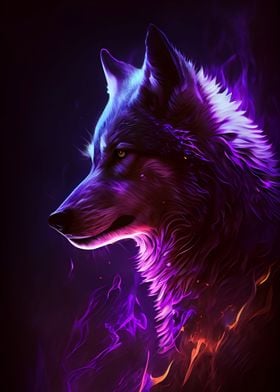 Bioluminescent Wolf