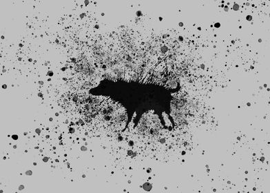 Banksy Wet Dog Splatter