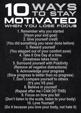 10 ways stay motivate