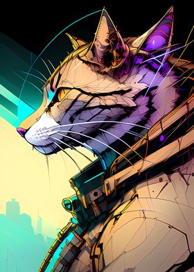 Cyber Cat Side Artwork