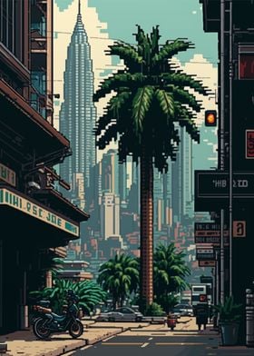 Kuala lumpur Pixel art