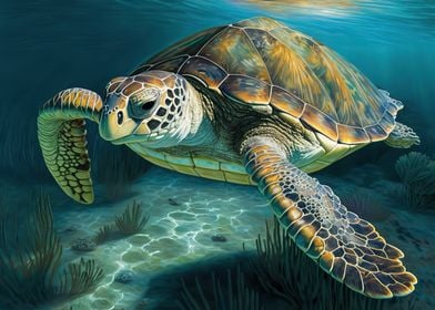 Sea Turtle watercolour