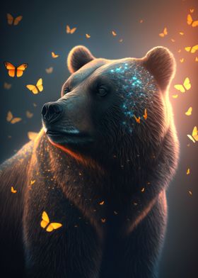 Fantasy Butterflies Bear