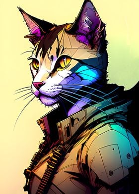 Cyber Cat Illustrations