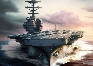 Aircraft Carrier Sunset