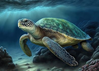 Sea Turtle watercolour