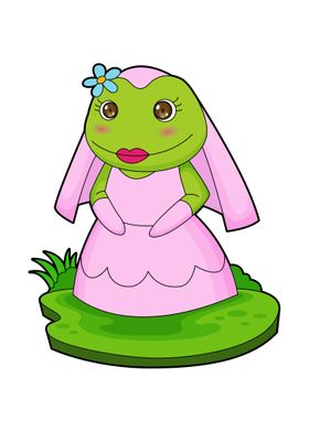 Frog Bride Flower Wedding