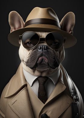 French Bulldog Mafia Boss