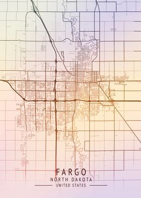 Fargo USA City Map