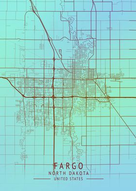 Fargo USA City Map