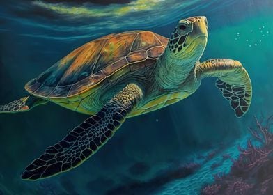 Sea Turtle watercolour