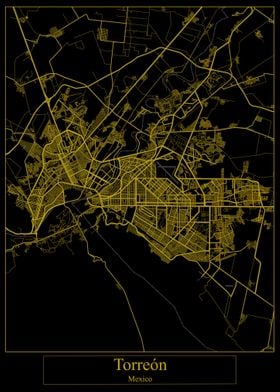 Torreon Mexico Gold Map