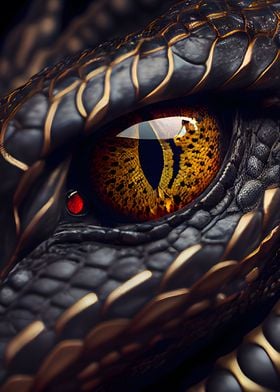 snake eye yellow poster 