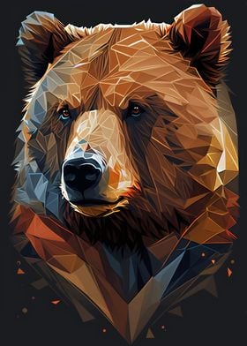 Abstract Bear Portrait