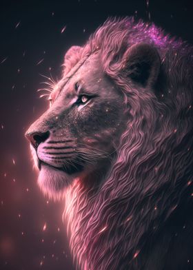 Pink Fantasy Lion Glow